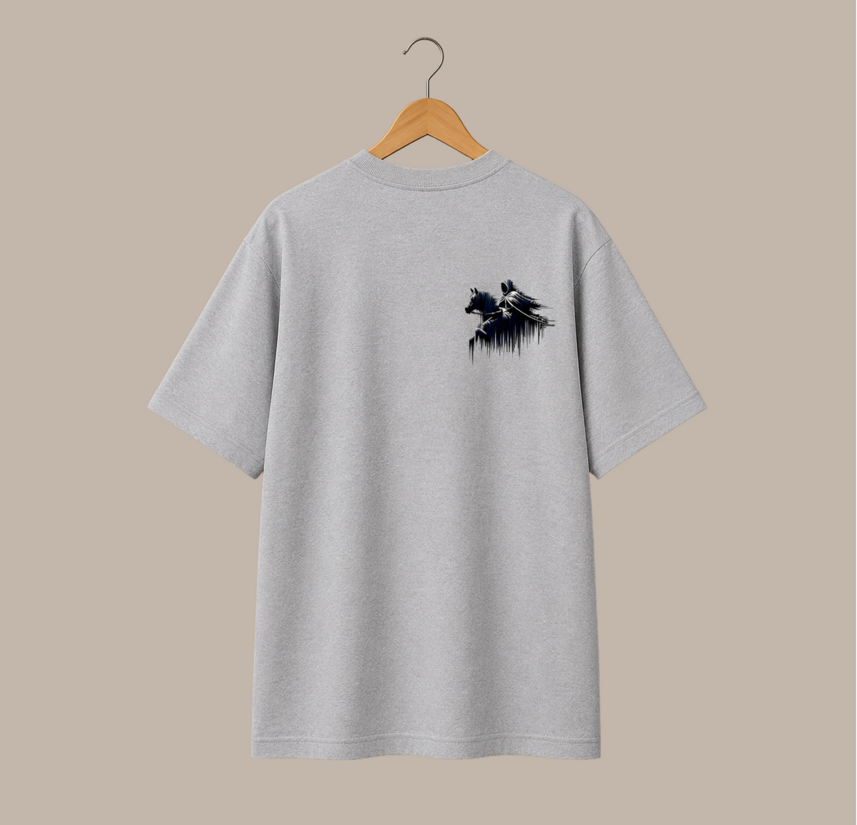 Heavyweight Oversized Graphic Tee - Equestrian Knight