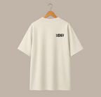 "MONEY" Typography Back-Print Oversized T-Shirt - Off-White