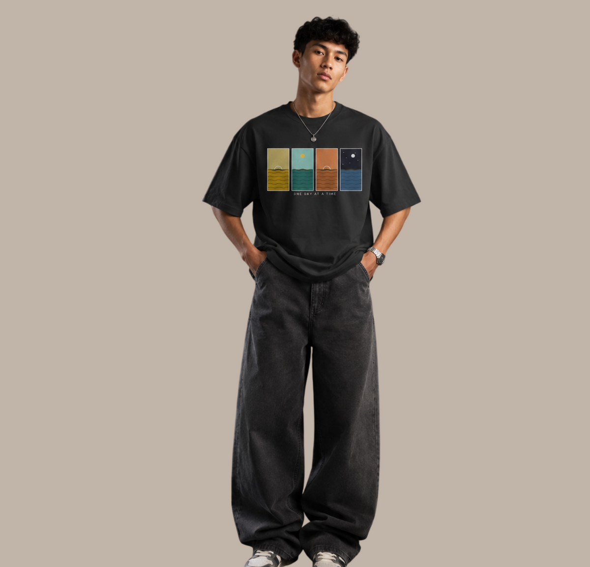 Landscape Graphic Oversized T-Shirt