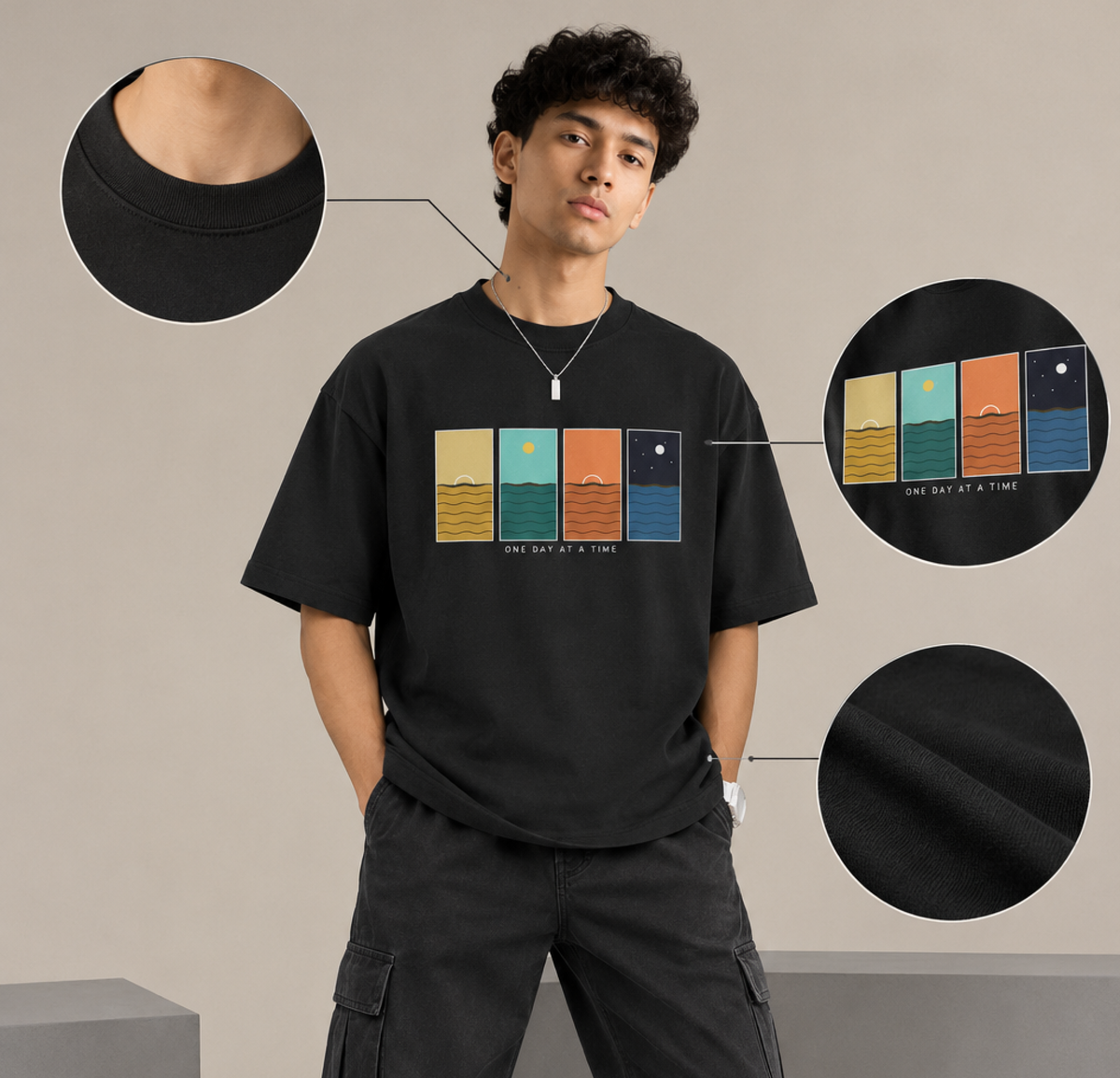 Landscape Graphic Oversized T-Shirt