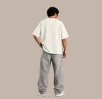 "Enjoy Every Moment" Bicycle Graphic Oversized T-Shirt - Off-White