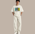 "Enjoy Every Moment" Bicycle Graphic Oversized T-Shirt - Off-White