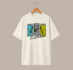 "Enjoy Every Moment" Bicycle Graphic Oversized T-Shirt - Off-White
